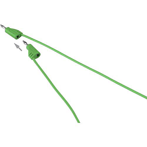 Cordon de mesure banane mâle 2 mm - banane mâle 2 mm, ultra flexible, accessoire de mesure pour électricien, 2,2 A, marque 10475.