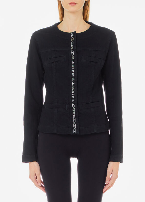 Giacca in denim con logo