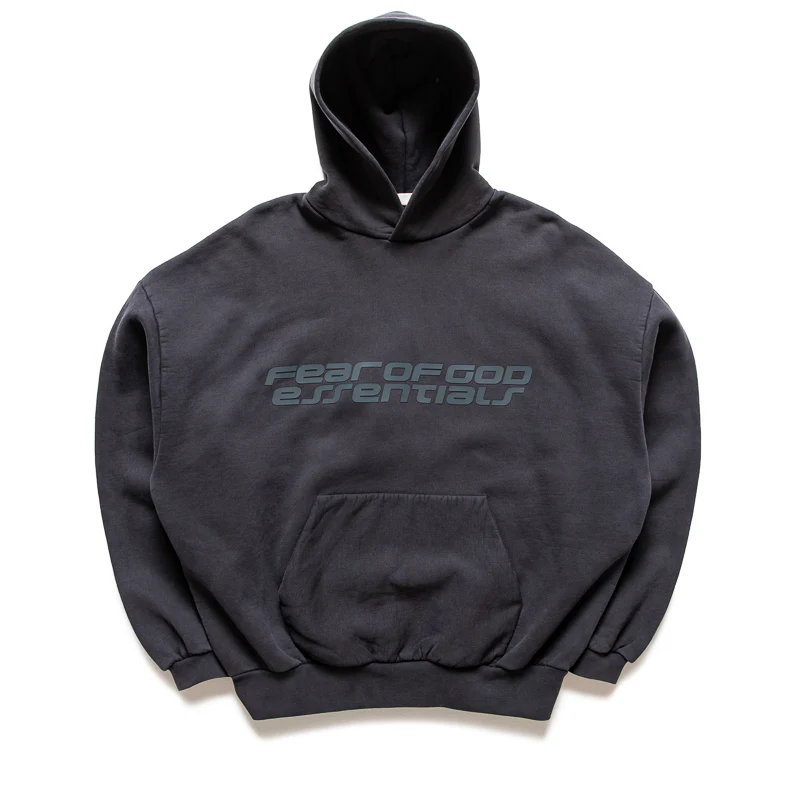 Fear Of God Essentials Heavy Fleece 90's Hoodie - Vintage Black