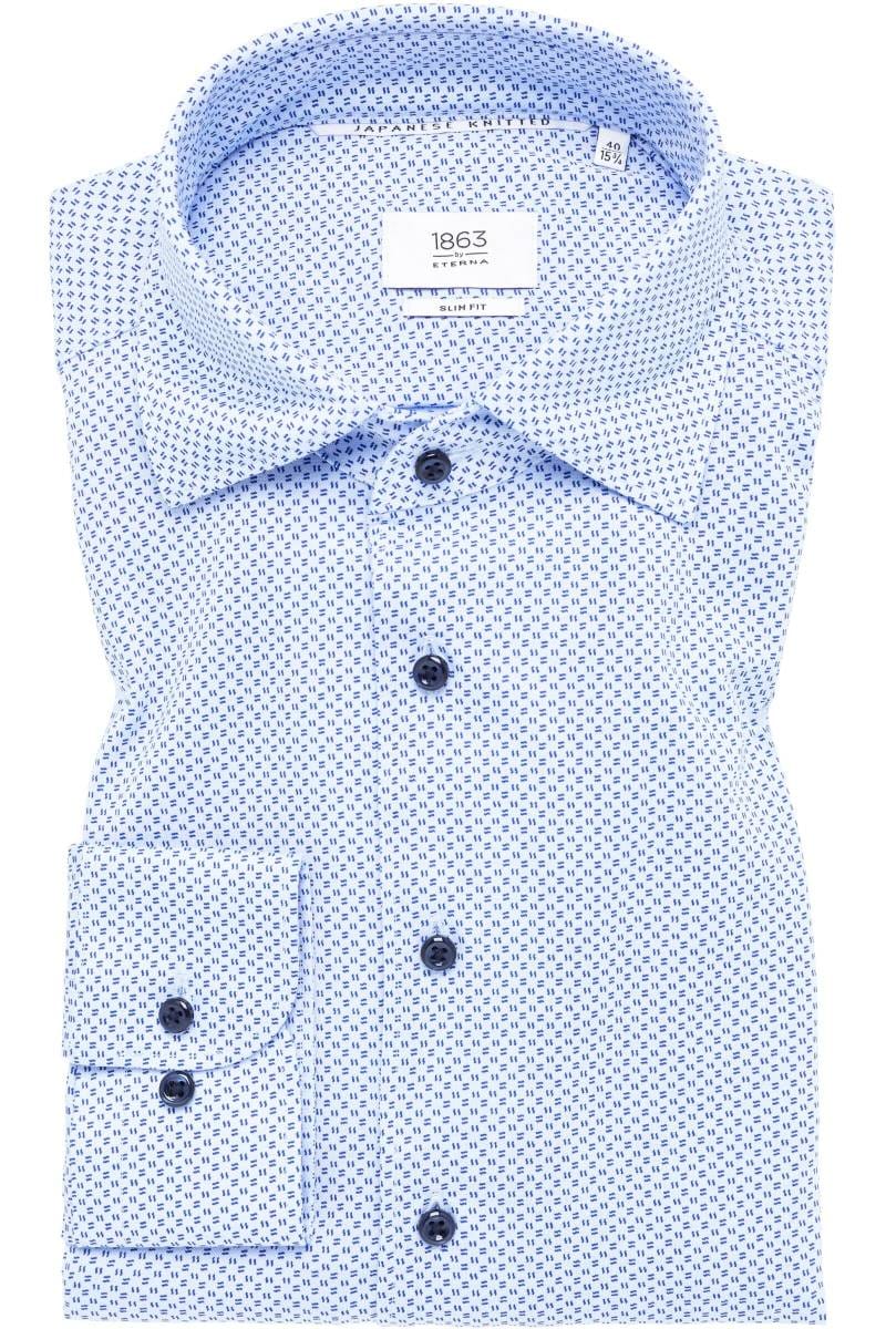ETERNA 1863 Slim Fit Jerseyhemd blau, Bedruckt