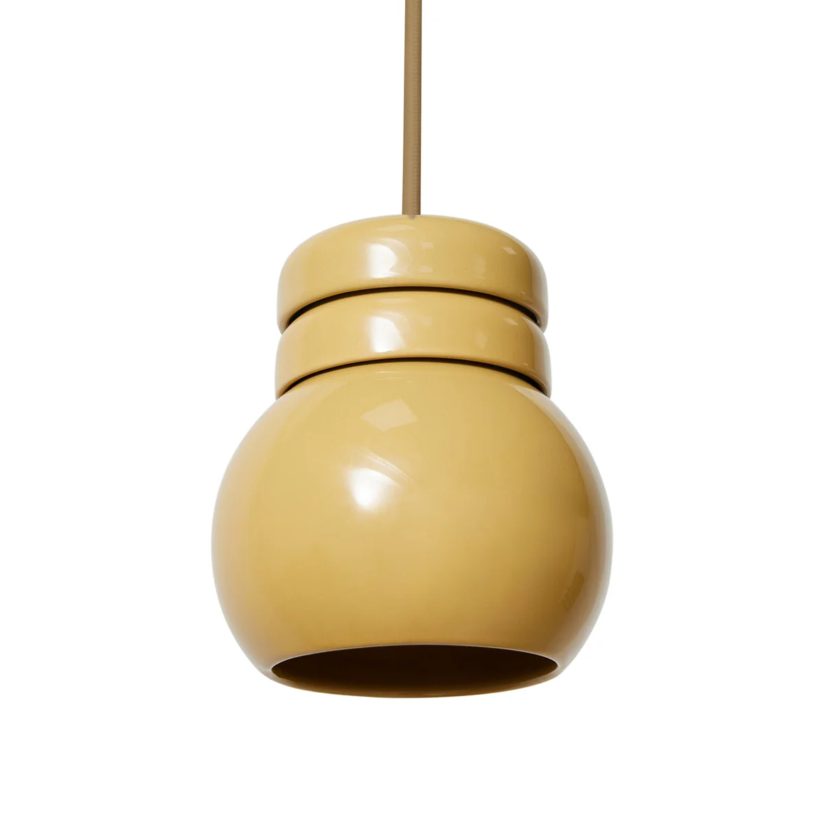 HKliving - Ceramic Bulb Pendelleuchte, mustard