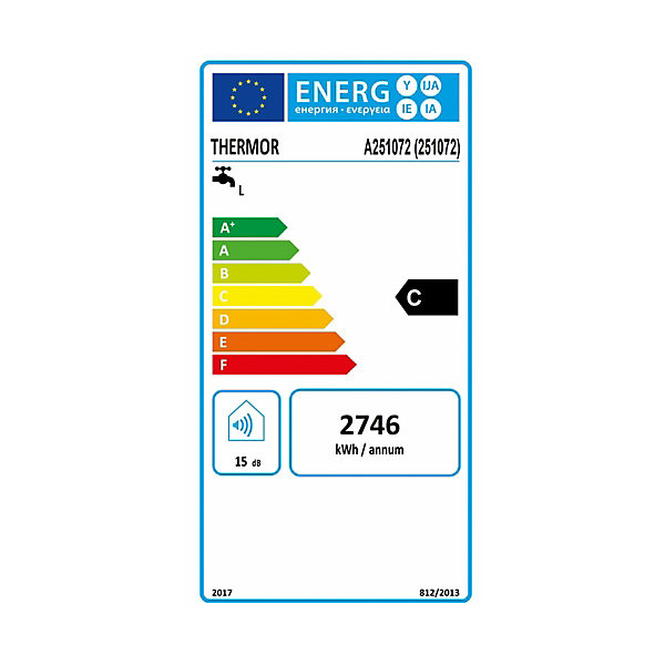 Chauffe-eau électrique vertical mural DURALIS ACI hybride 100L - THERMOR - 261067