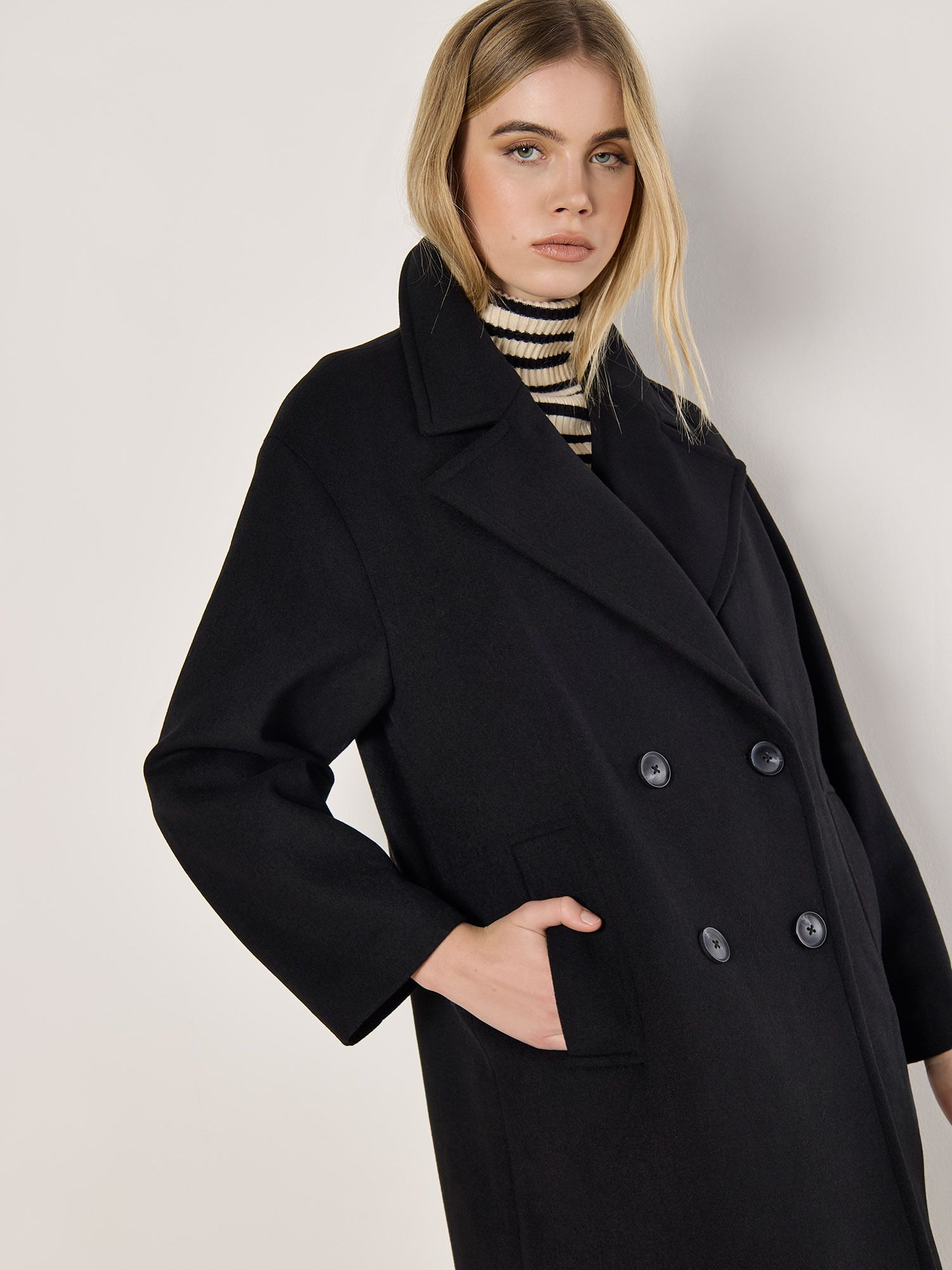 Apricot Oversized Tailored Boyfriend Coat