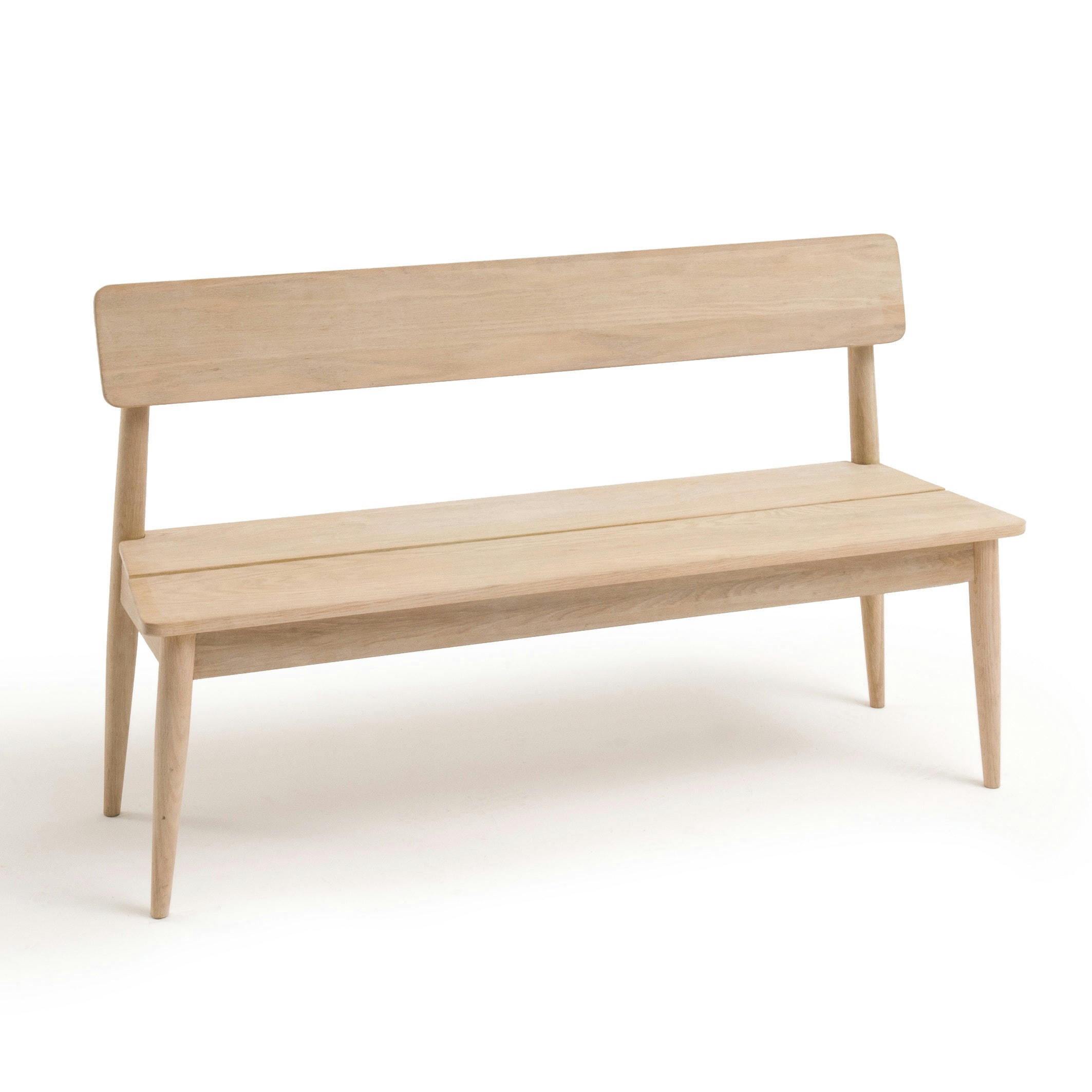 Banc d'entrée en chêne massif Natéo