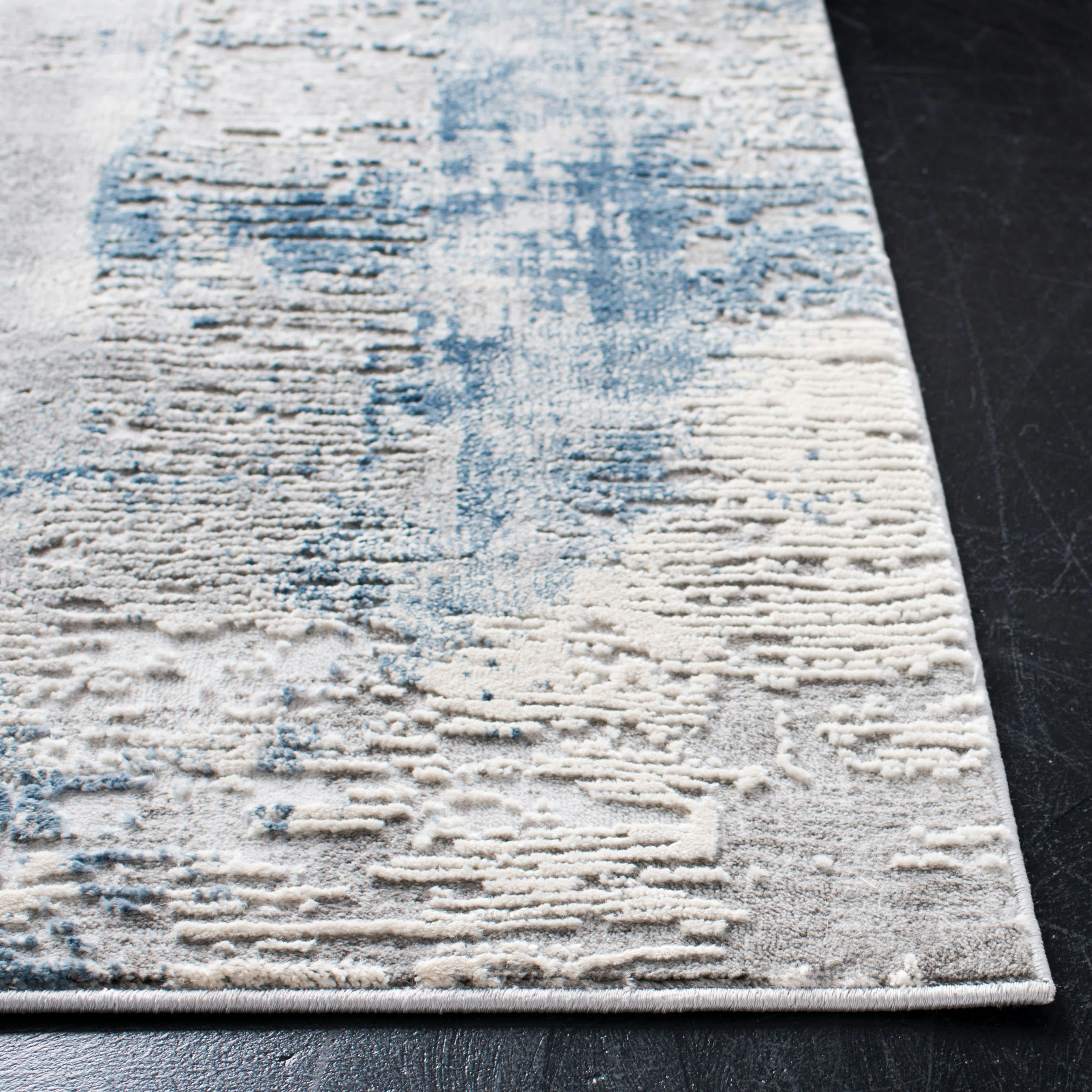 INVISTA - Tapis de salon interieur en gris & ivoire, 122 x 183 cm