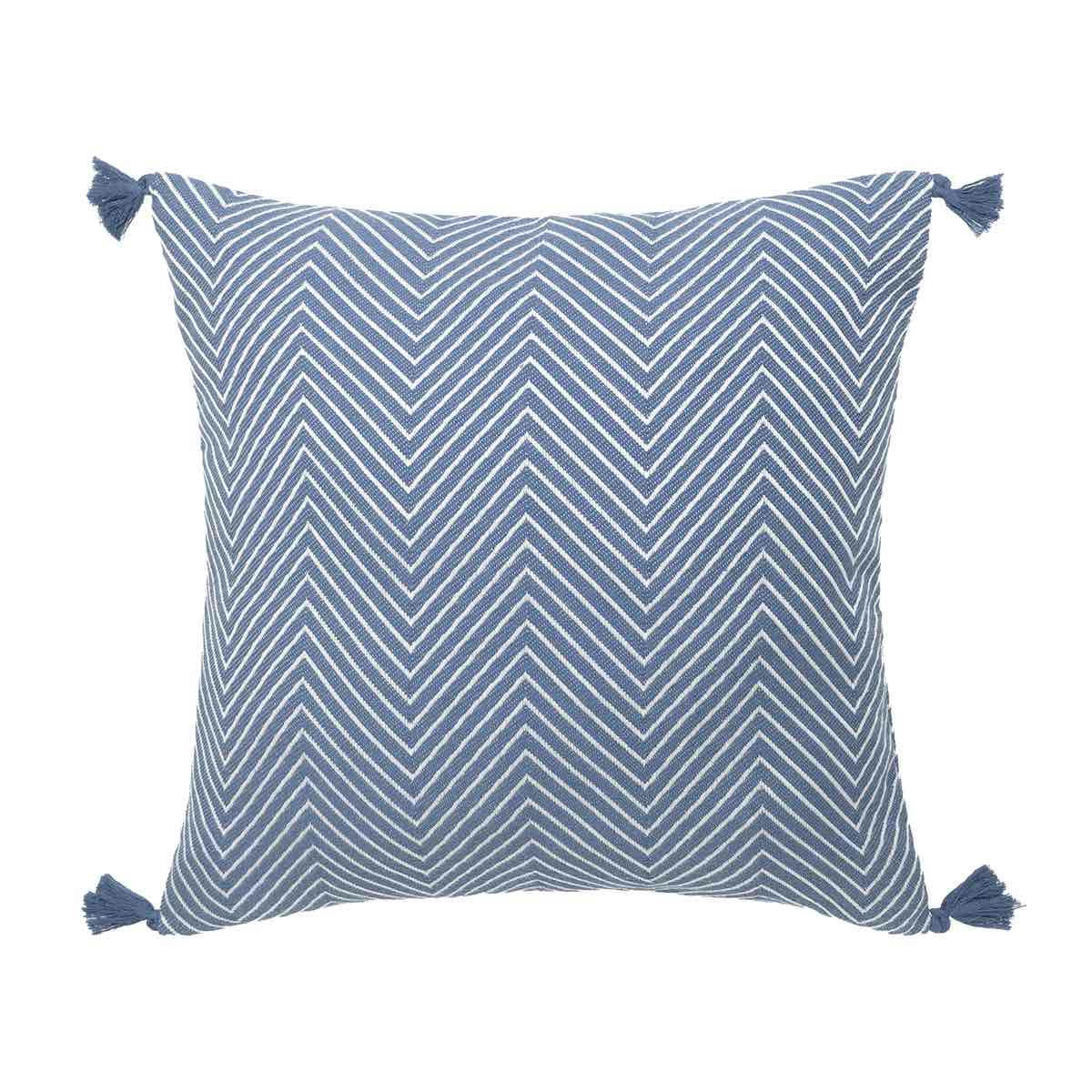 AMSTERDAM - Housse de coussin coton  50x50 bleu pétrole