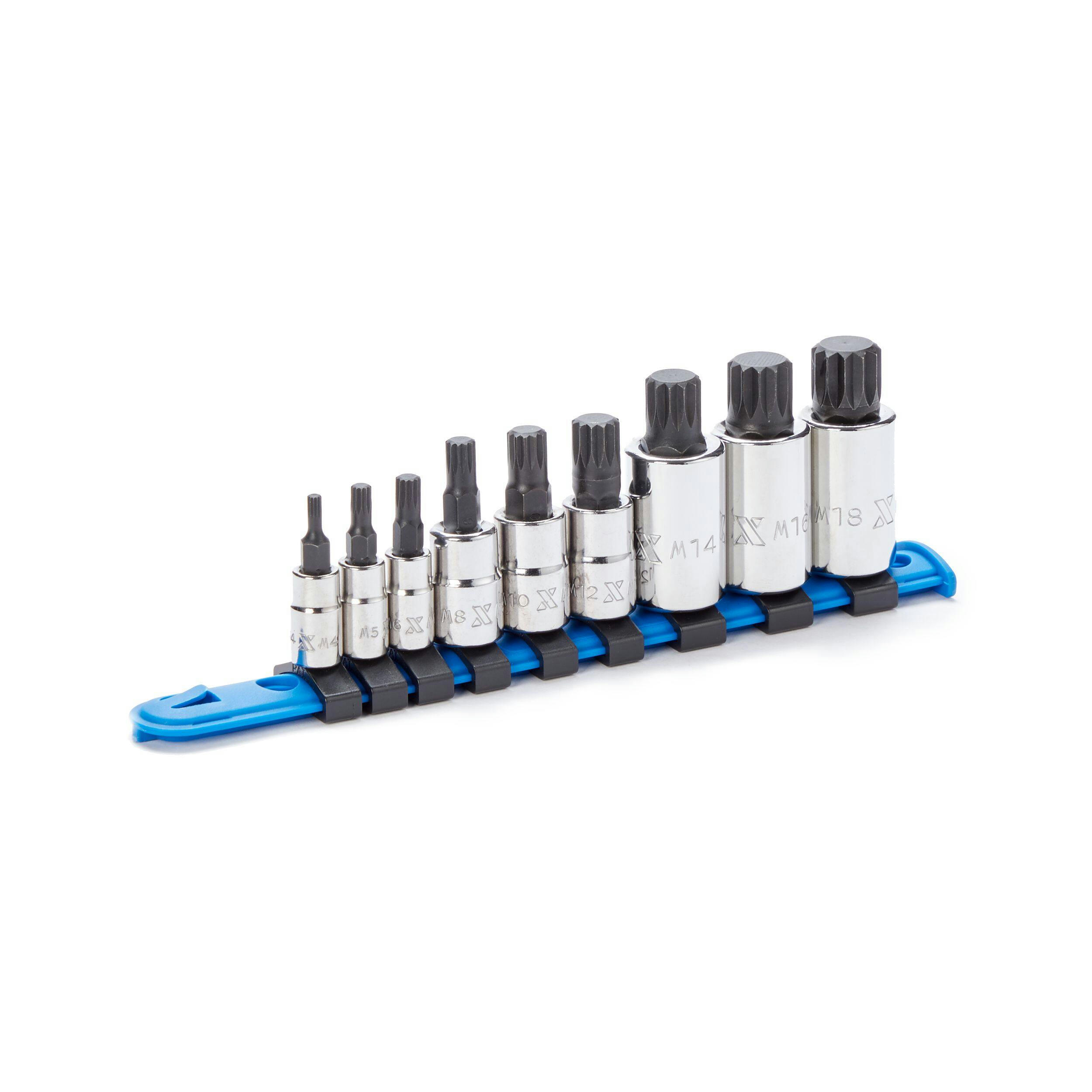 MAXIMUM Triple Square Bit Socket Set, 9-pc