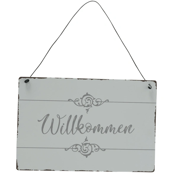 Schild, Eisen, weiß