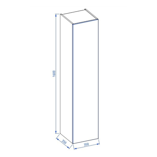 Szafka łazienkowa EDGE 35 cm antracyt półmat wysoka