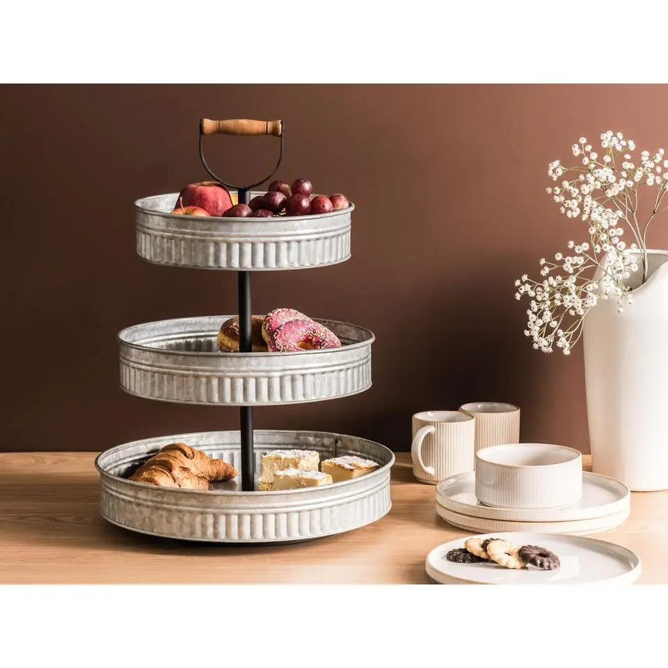 KOUIGN - Etag&egrave;re - Zilver - 3 lagen - IJzer