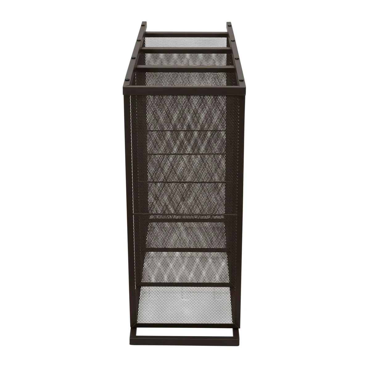 Household Essentials 4-Tier Metal Shoe Rack, Expresso