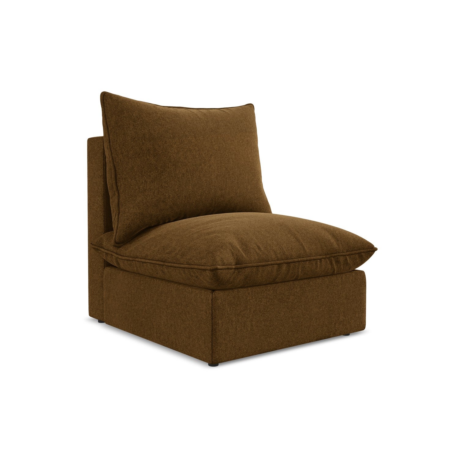 LaMiaSofa Bankmodule midden Ravenna - velours - mosterd - 75x90x77