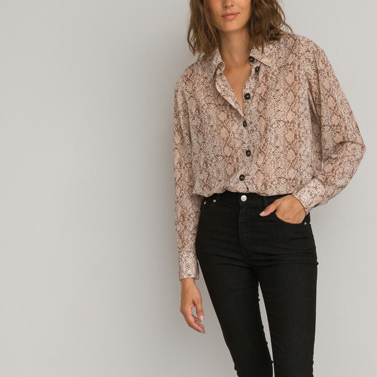 Tunique imprimé animalier, coupe oversize