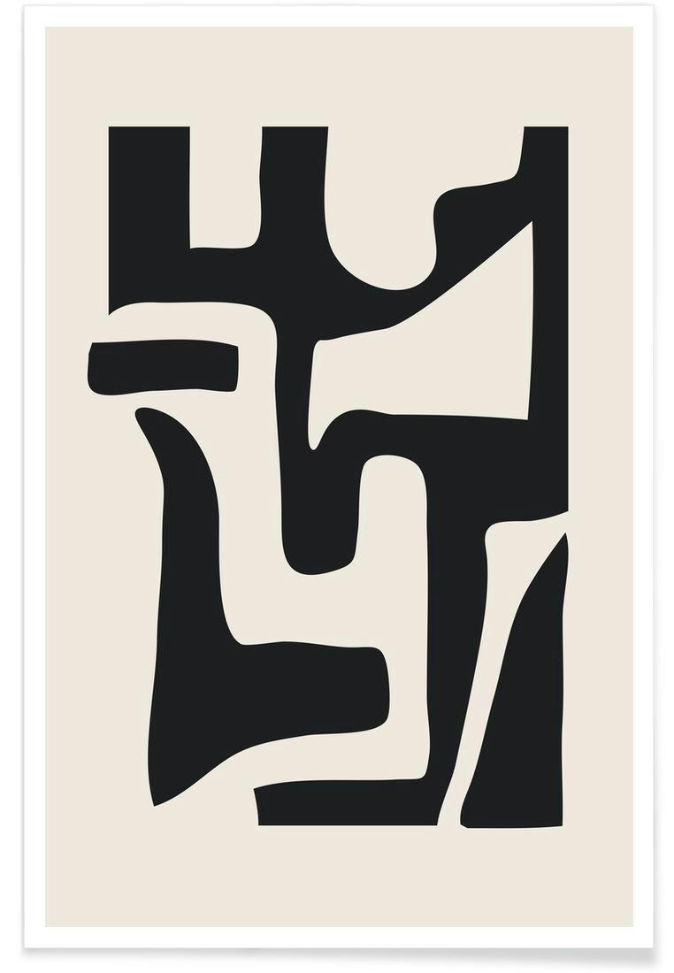 LADDERS - Affiche blanc & blanc ivoire