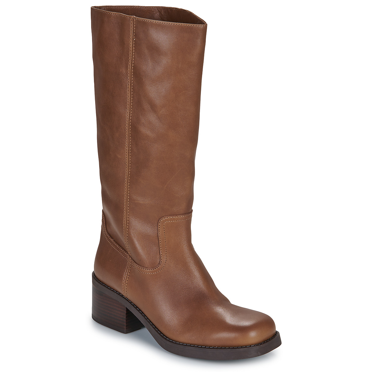 Coach - TALL LEATHER BOOT - Brown
