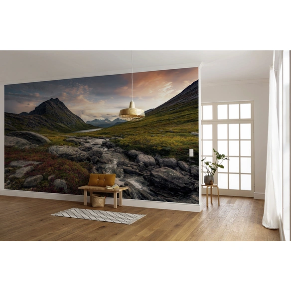 Vliestapete »Schroffes Paradies«, Breite 450 cm, seidenmatt