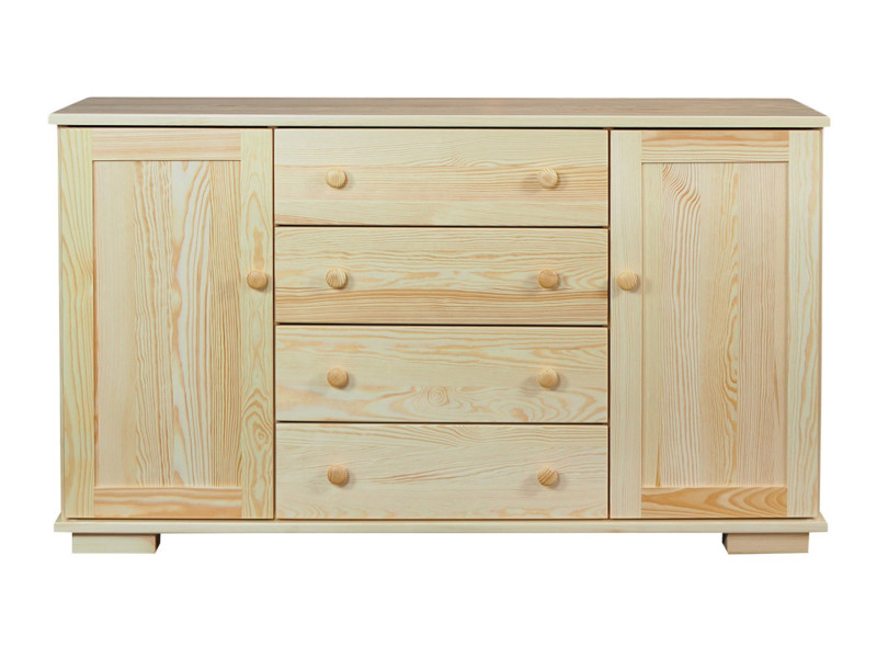 Komoda 137 cm drewniana 4 szuflady Modern II, kolor sosnowy