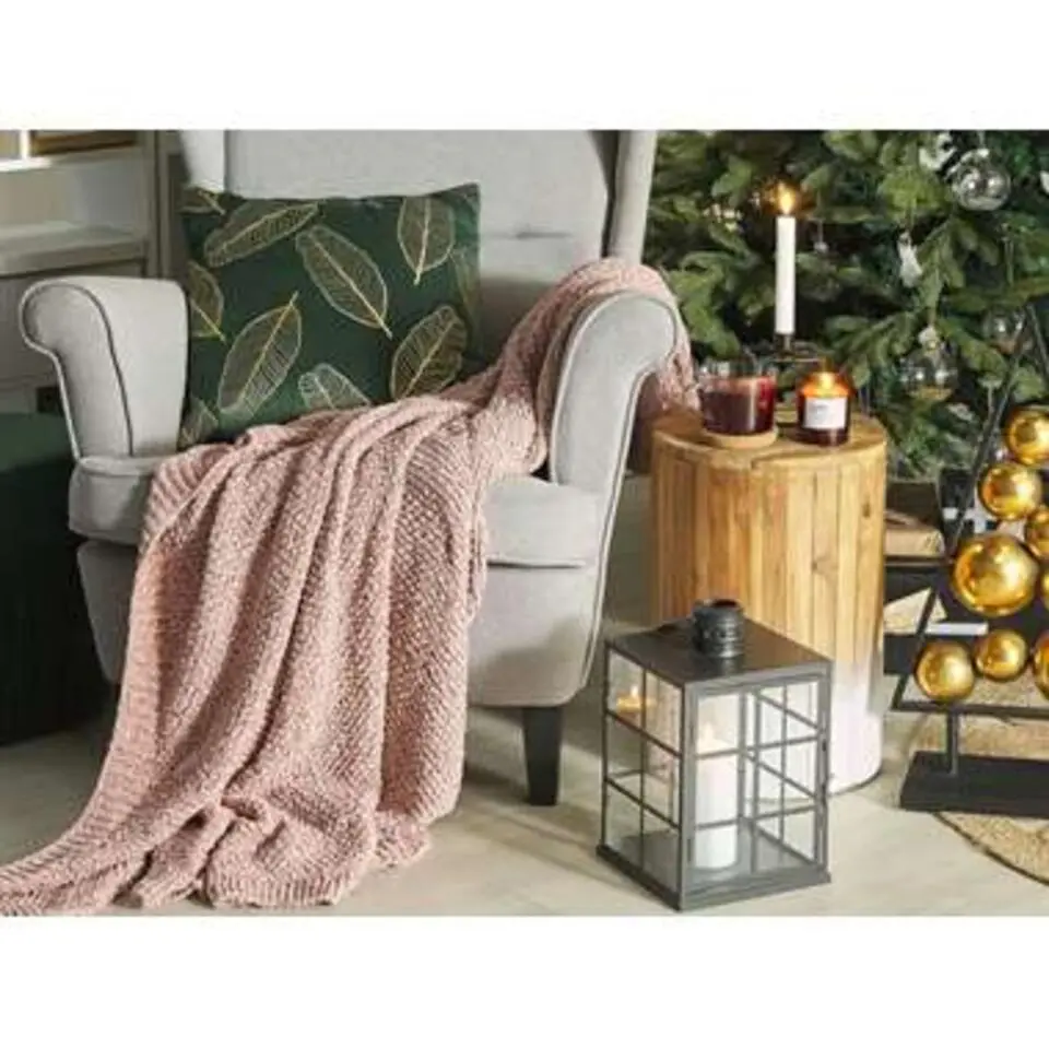 HAIFA - Plaid - Roze - 150 x 200 cm - Polyester