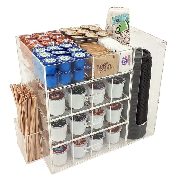 OnDisplay Acrylic Coffee Station with Drawers for Keurig K-Cup Coffee Pods