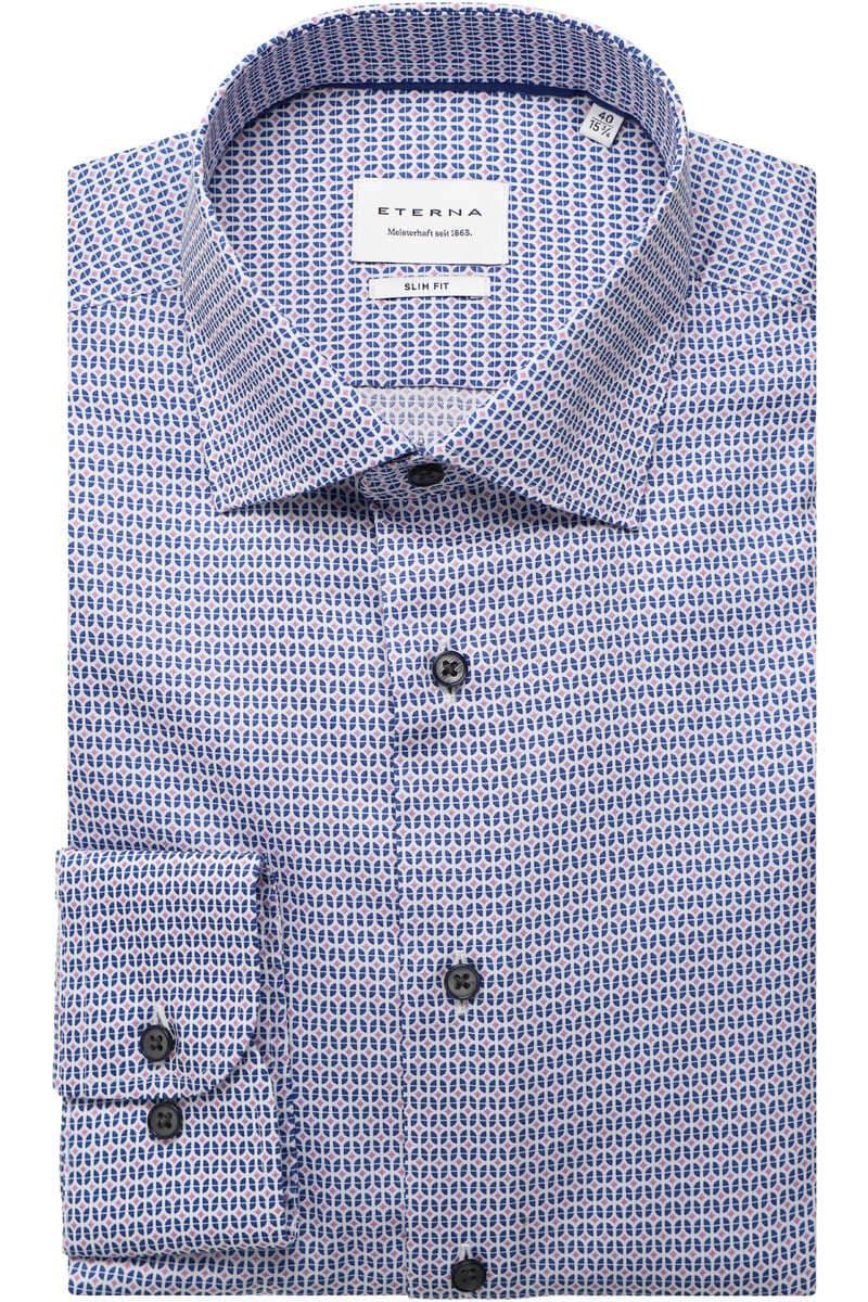 ETERNA Slim Fit Hemd rosa, Bedruckt