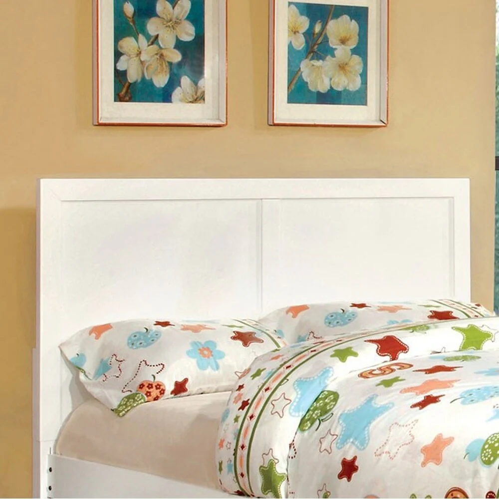 Prismo Traditional Twin Size Headbord, White Finish