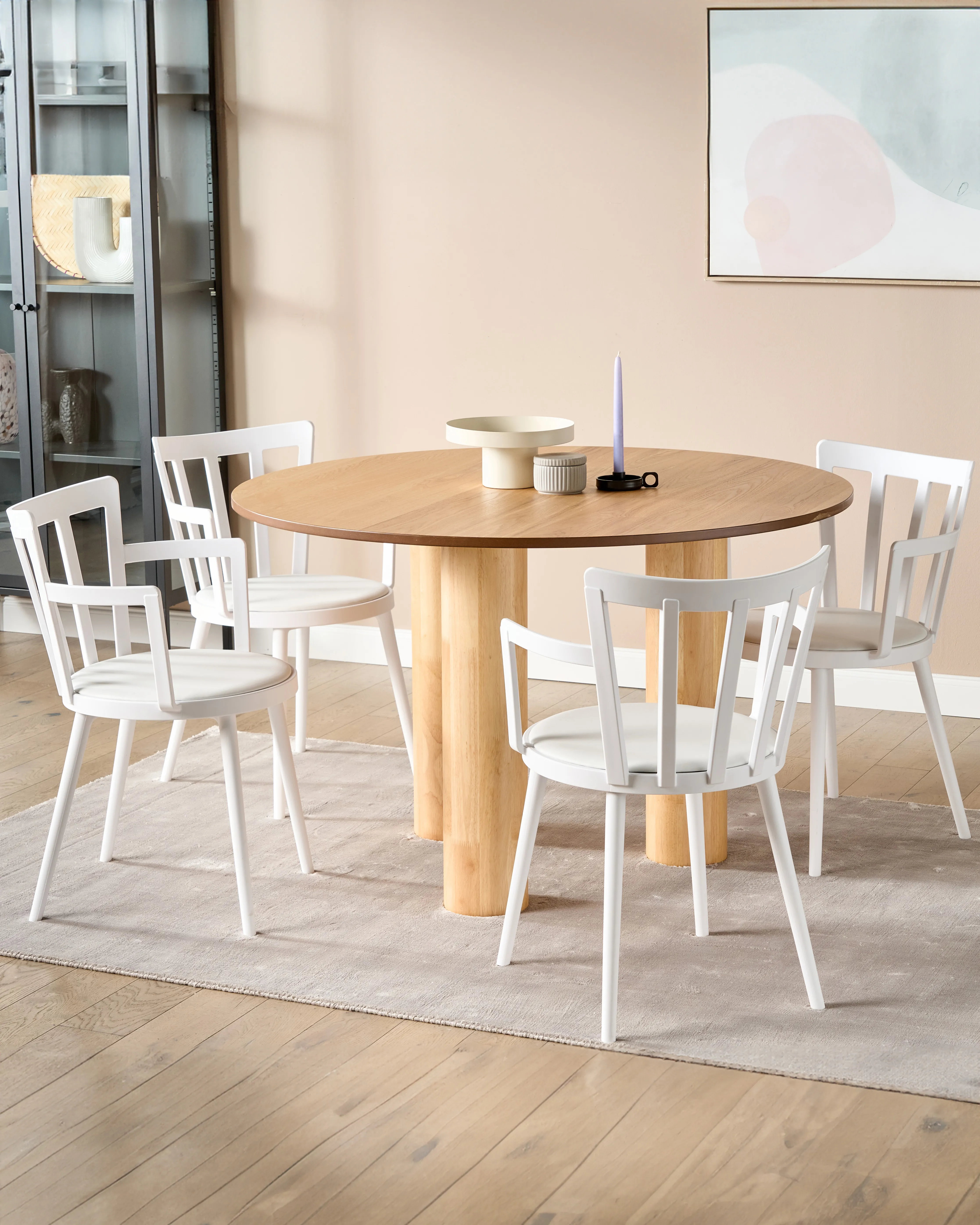 Set of 4 Dining Chairs MORILL White