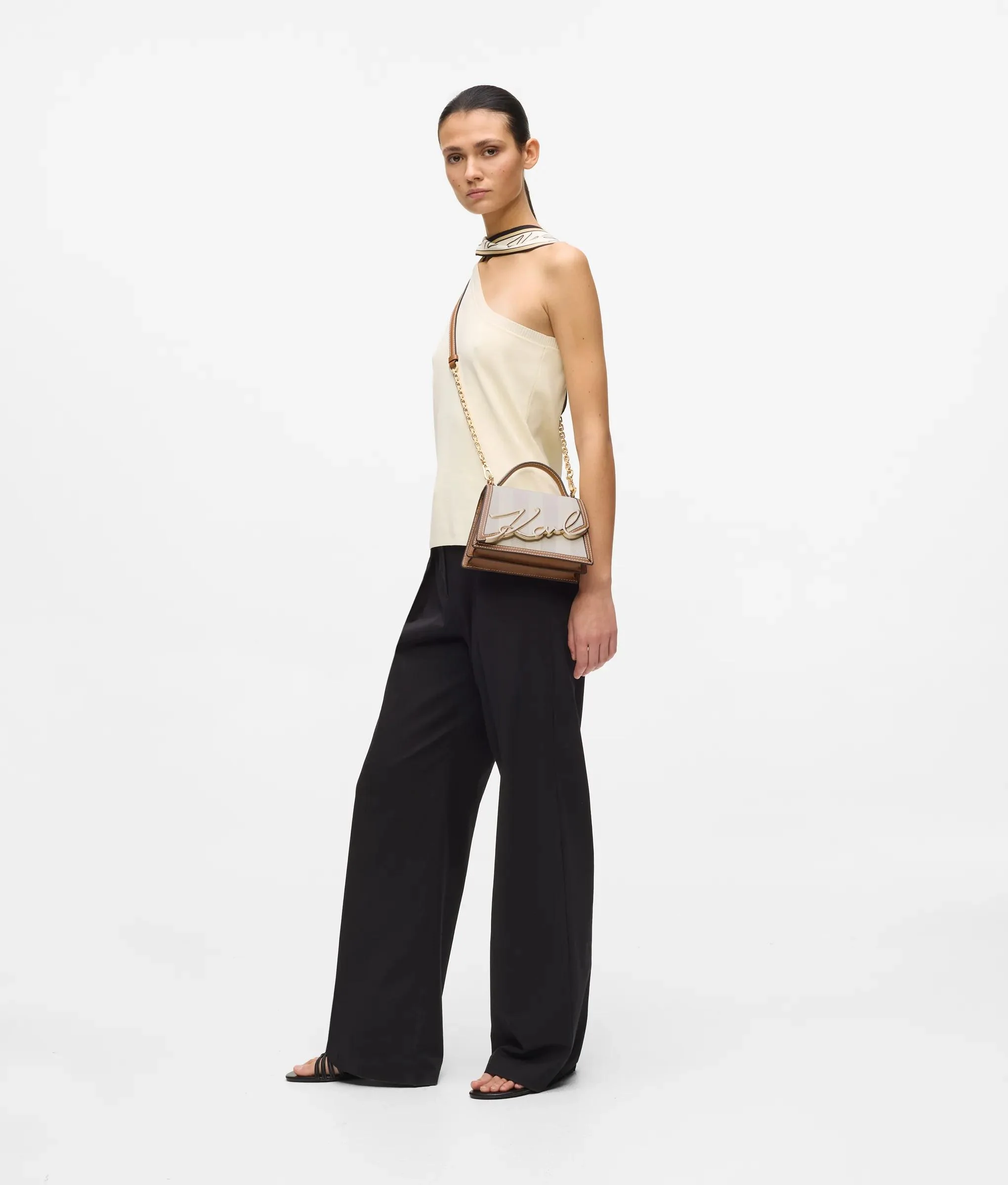 Sac à bandoulière rayé K/Signature