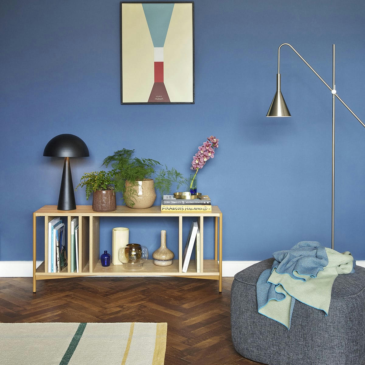 LUNAR - Vase en verre transparent et jaune H16