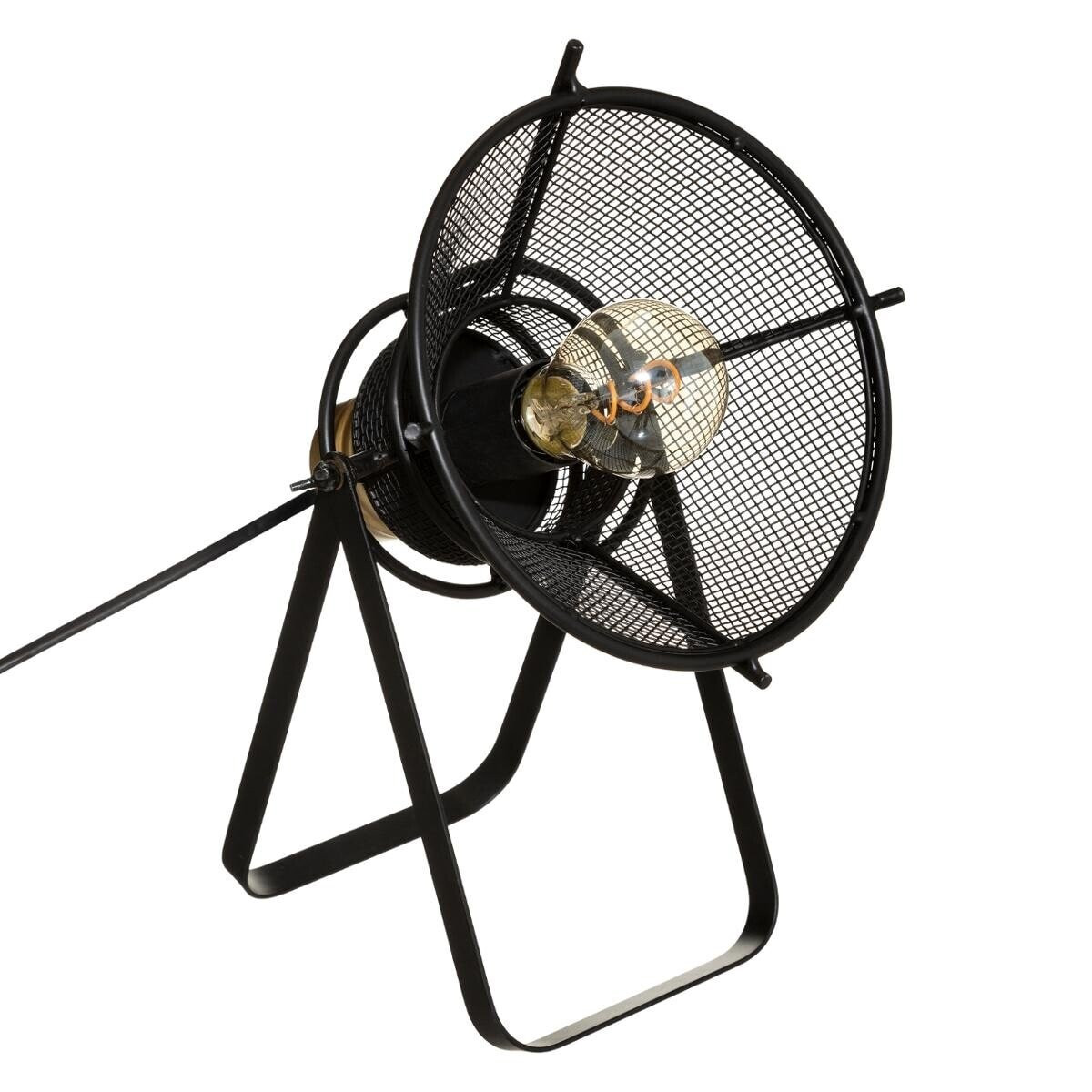 LAMPKA Rodo czarna METALOWY ABAŻUR design reflektora