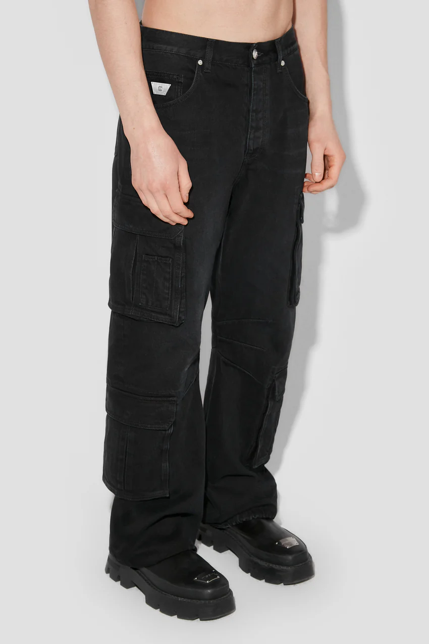 Denim Cargo Trousers