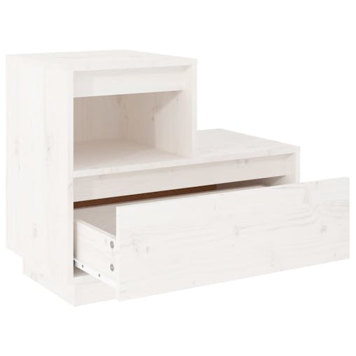 NNEVL Bedside Cabinets 2 pcs White 60x34x51 cm Solid Wood Pine