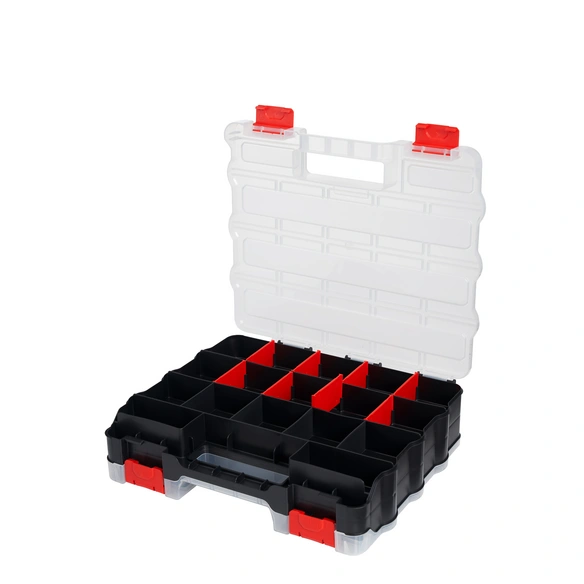 Sortimentskasten »Compact 320 Double«, 32 Fächer, schwarz/rot