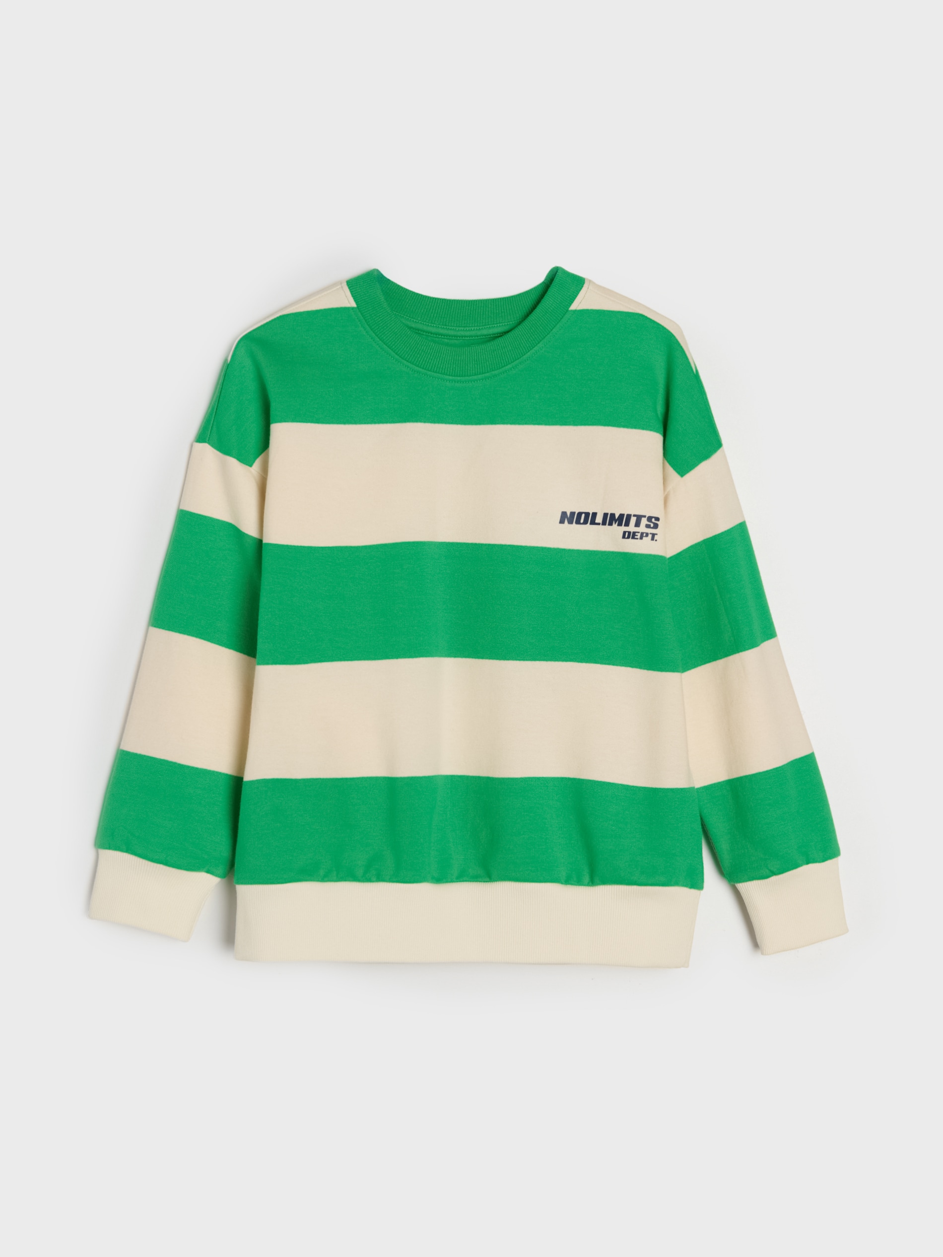 Bluza w paski z napisem