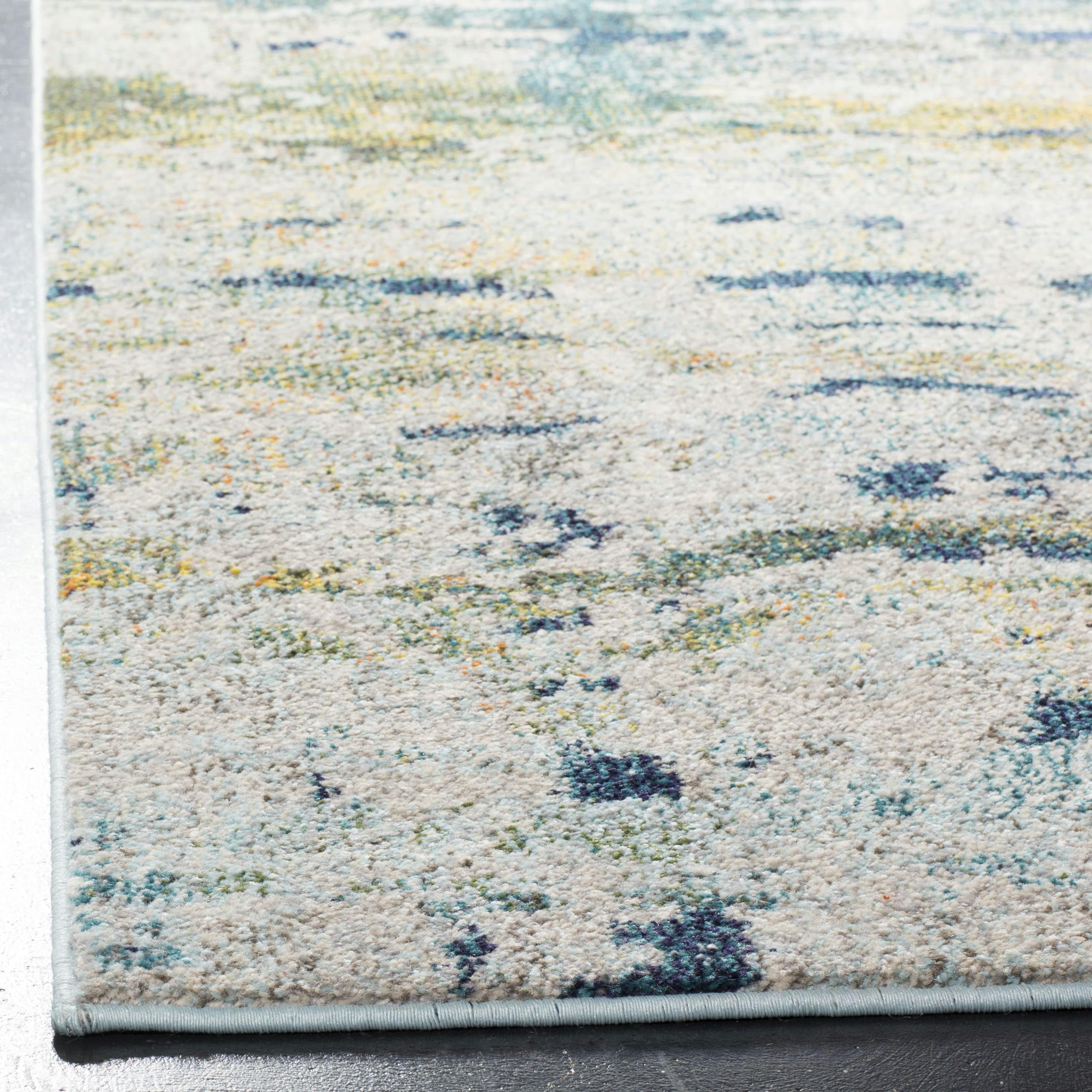 MONACO - Tapis de salon interieur en bleu & gris, 155 x 231 cm