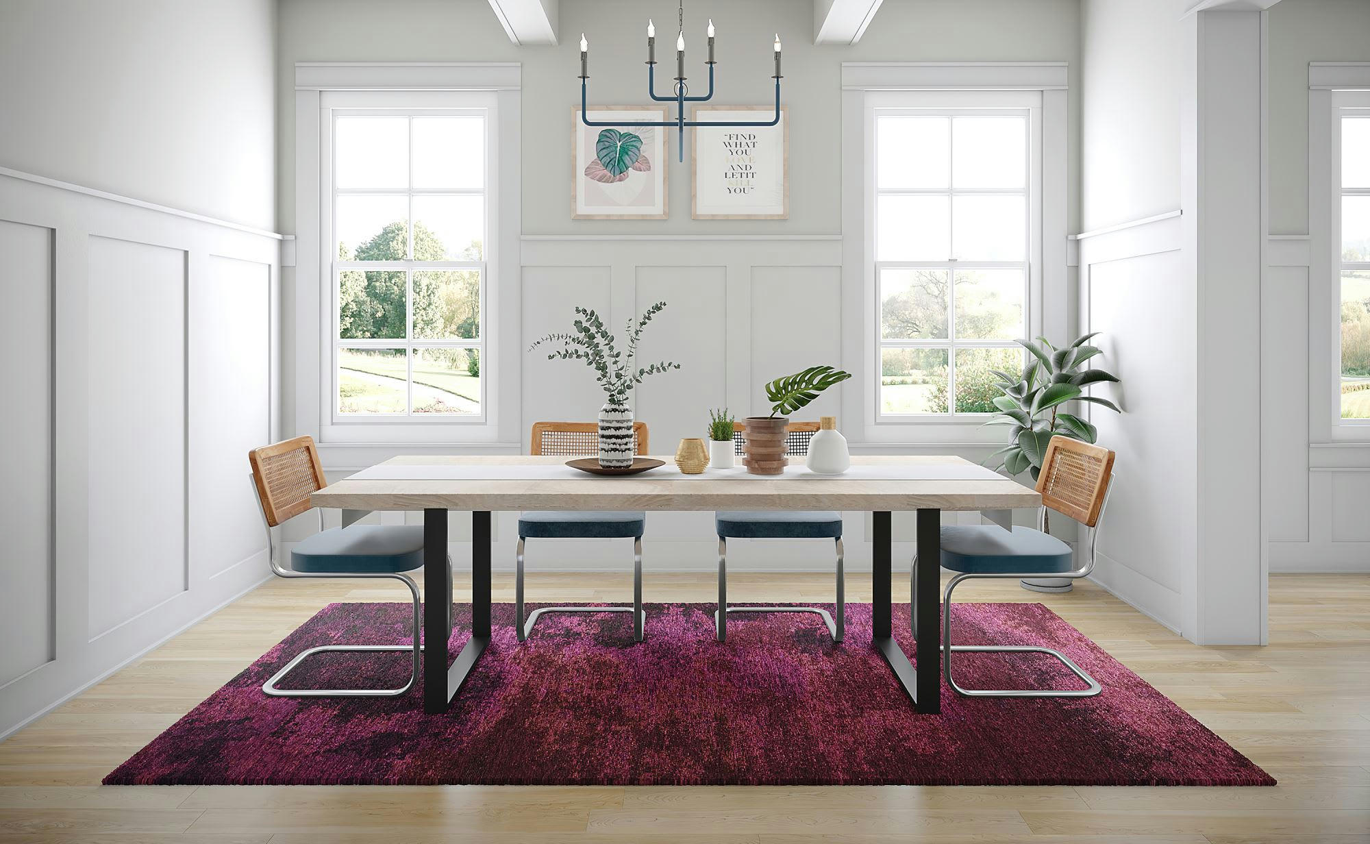 HERITAGE - Tapis moderne brillant tissé machine baie 80x150 cm