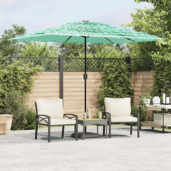 Parasol de jardin avec mât en acier vert 300x200x250 cm vidaXL