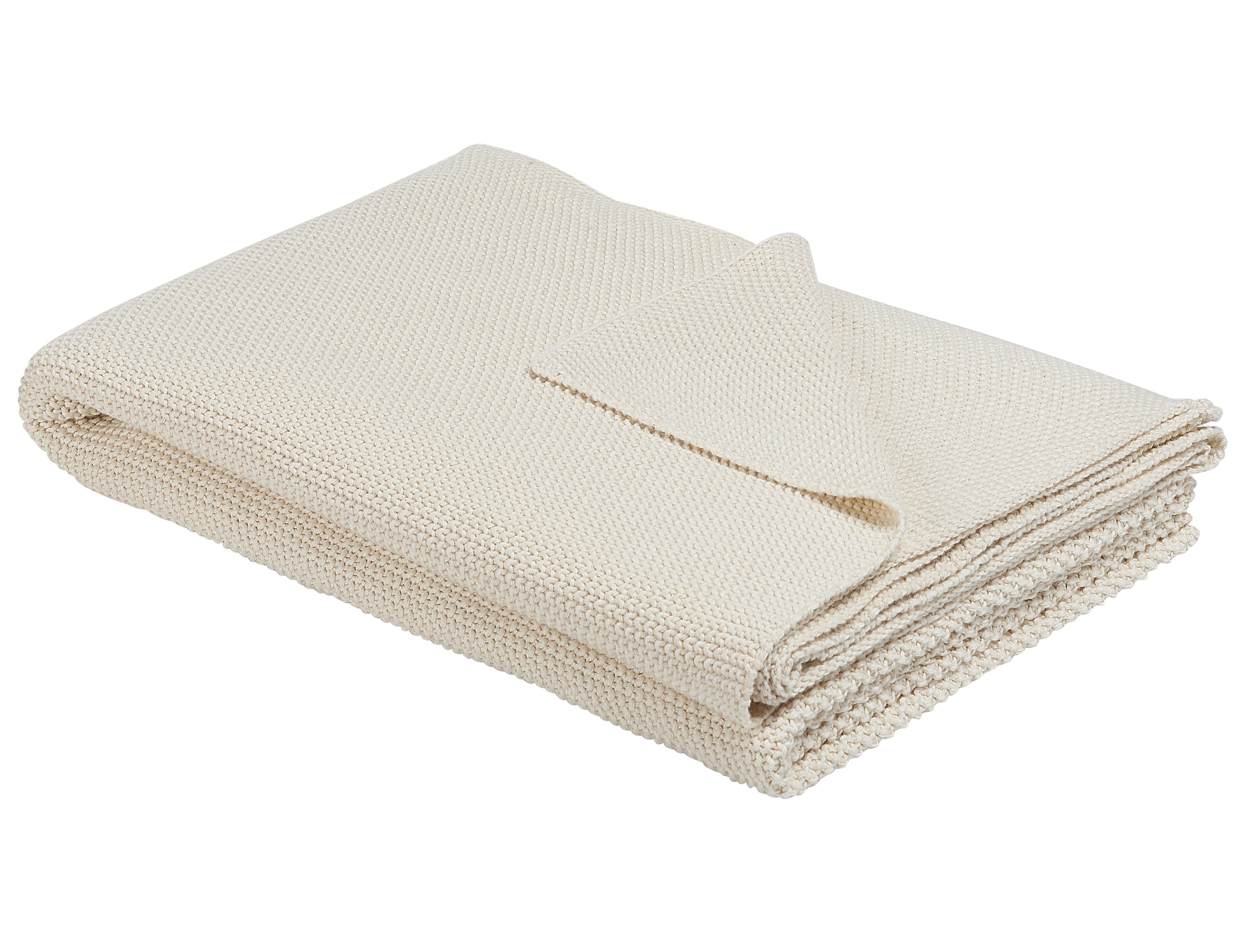 Blanket ASAKA Cotton 130 x 180 cm Beige