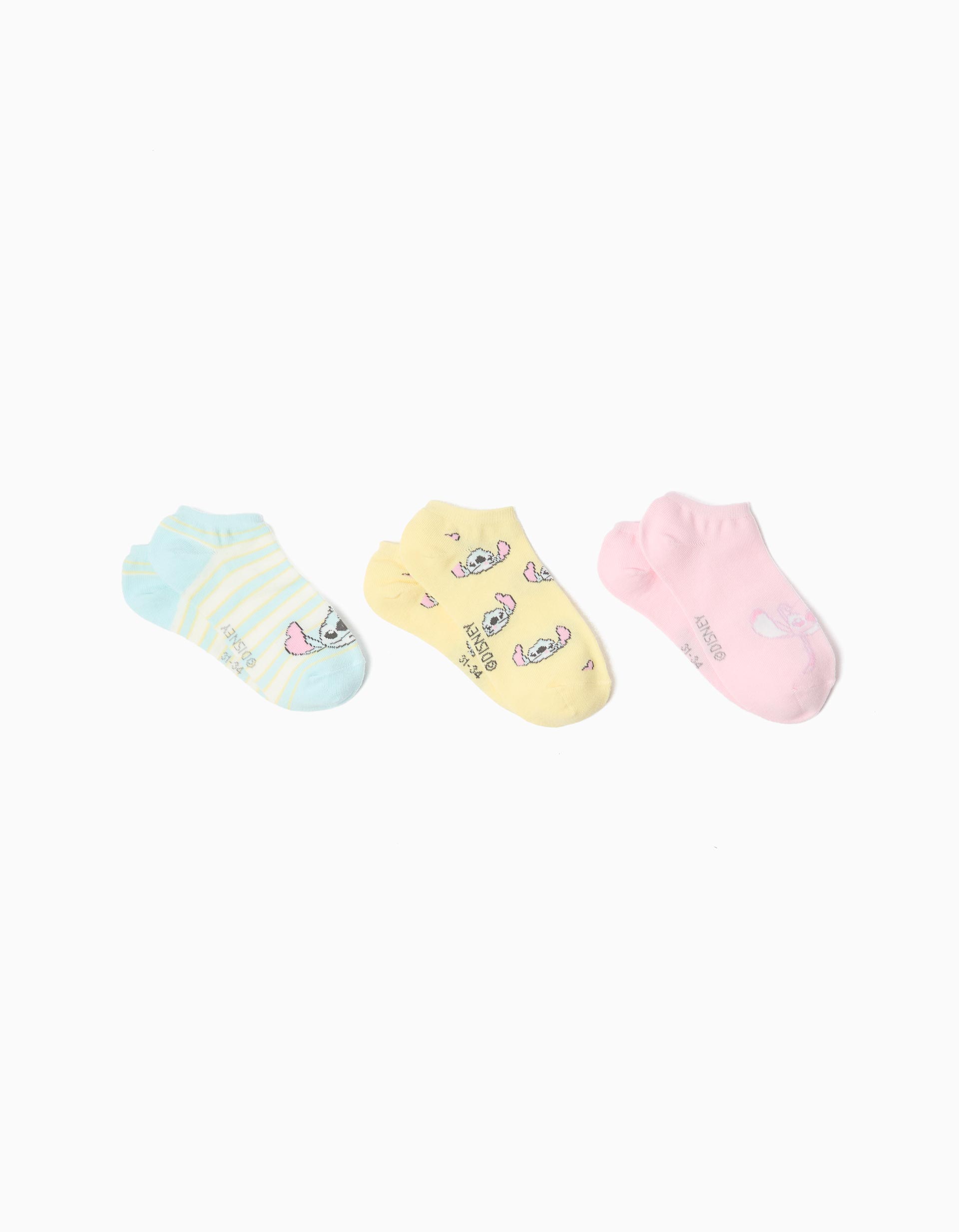 Pack 3 Meias 'Stitch' ©Disney, Menina, Multicor