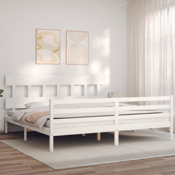 Łóżko Drewniane Rama Łóżka Sofa Biała Do Sypialni Pokoju 200x200 cm
