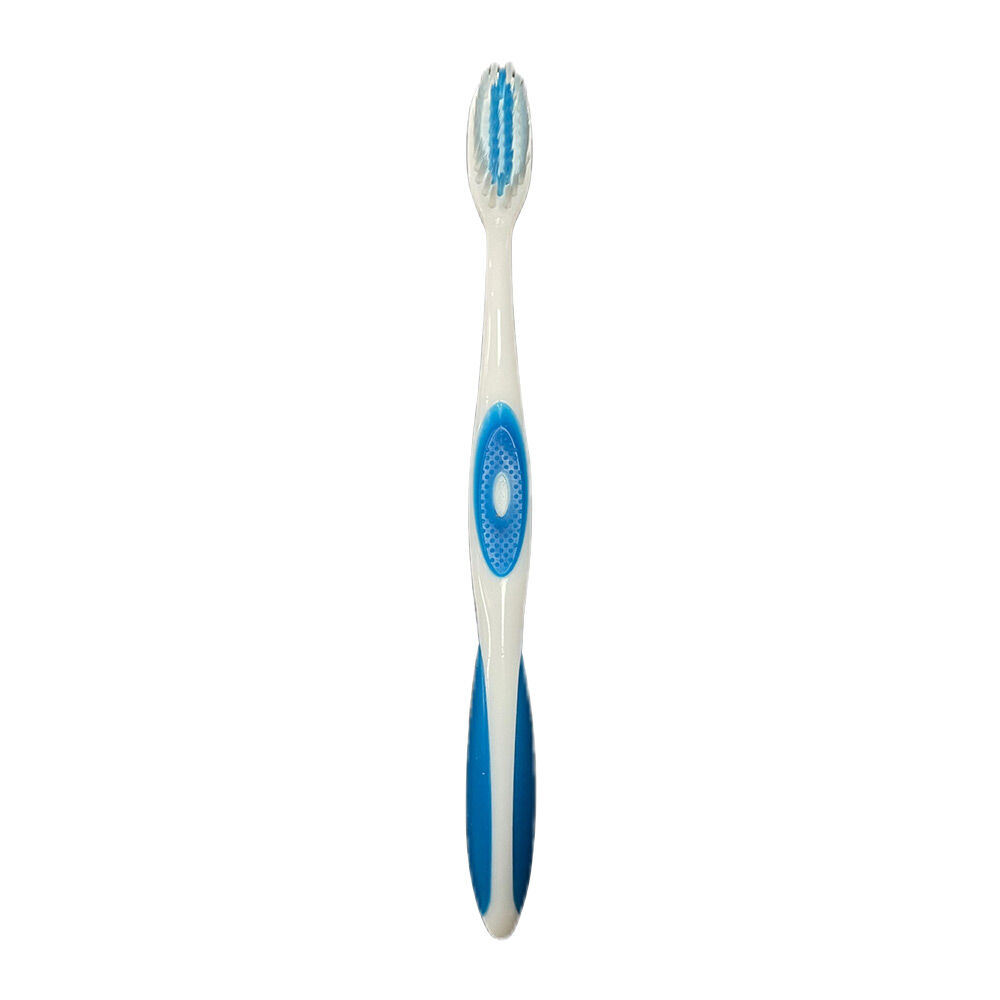 Brosse à dent médium bleue et blanche