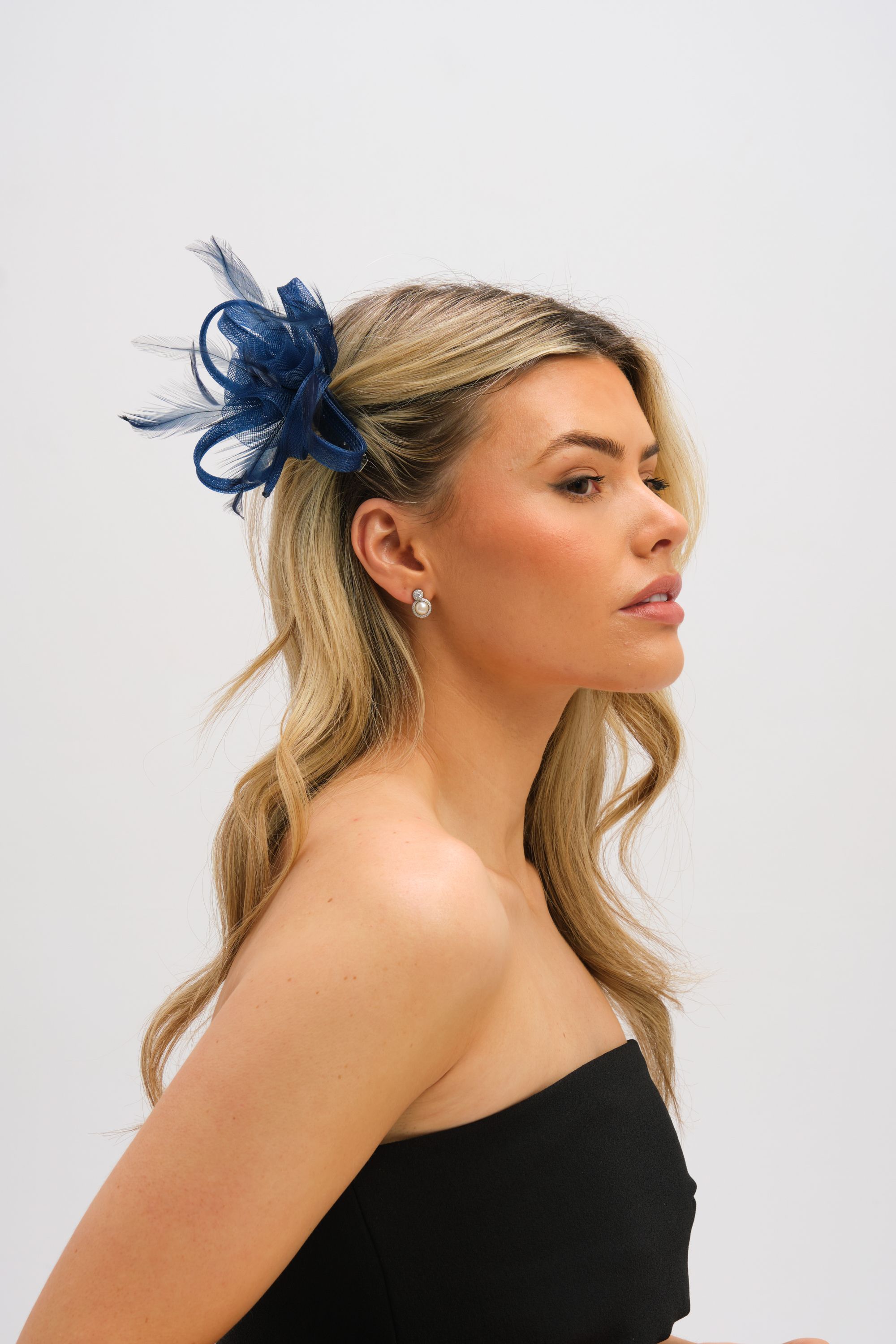 Jon Richard Navy Small Clip Fascinator