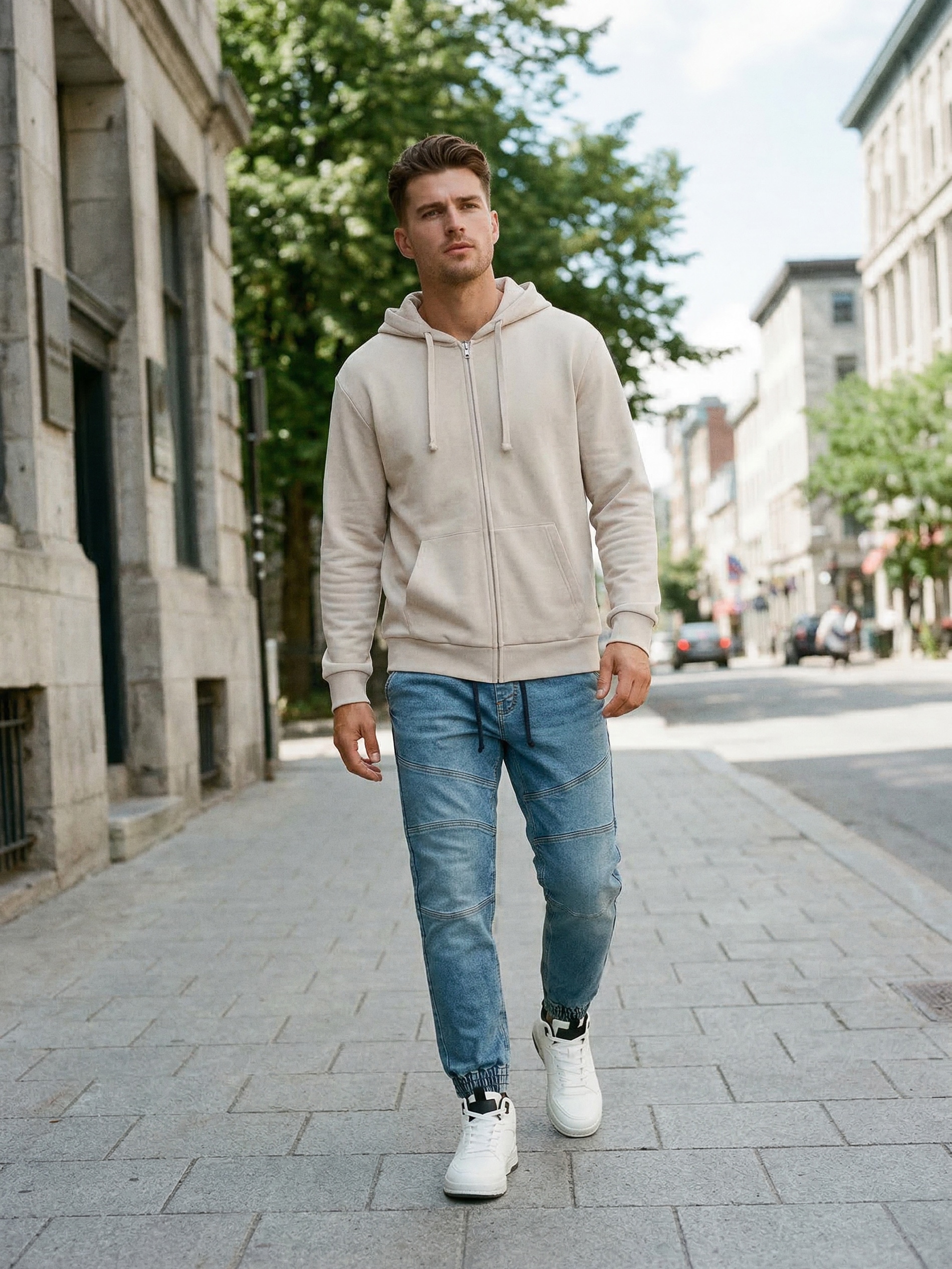 Rozpinana bluza z kapturem