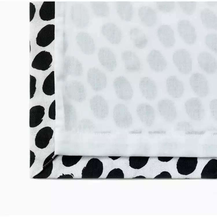 Habitat Dalmatian Eyelet CurtainsBlack & White - 117x137cm