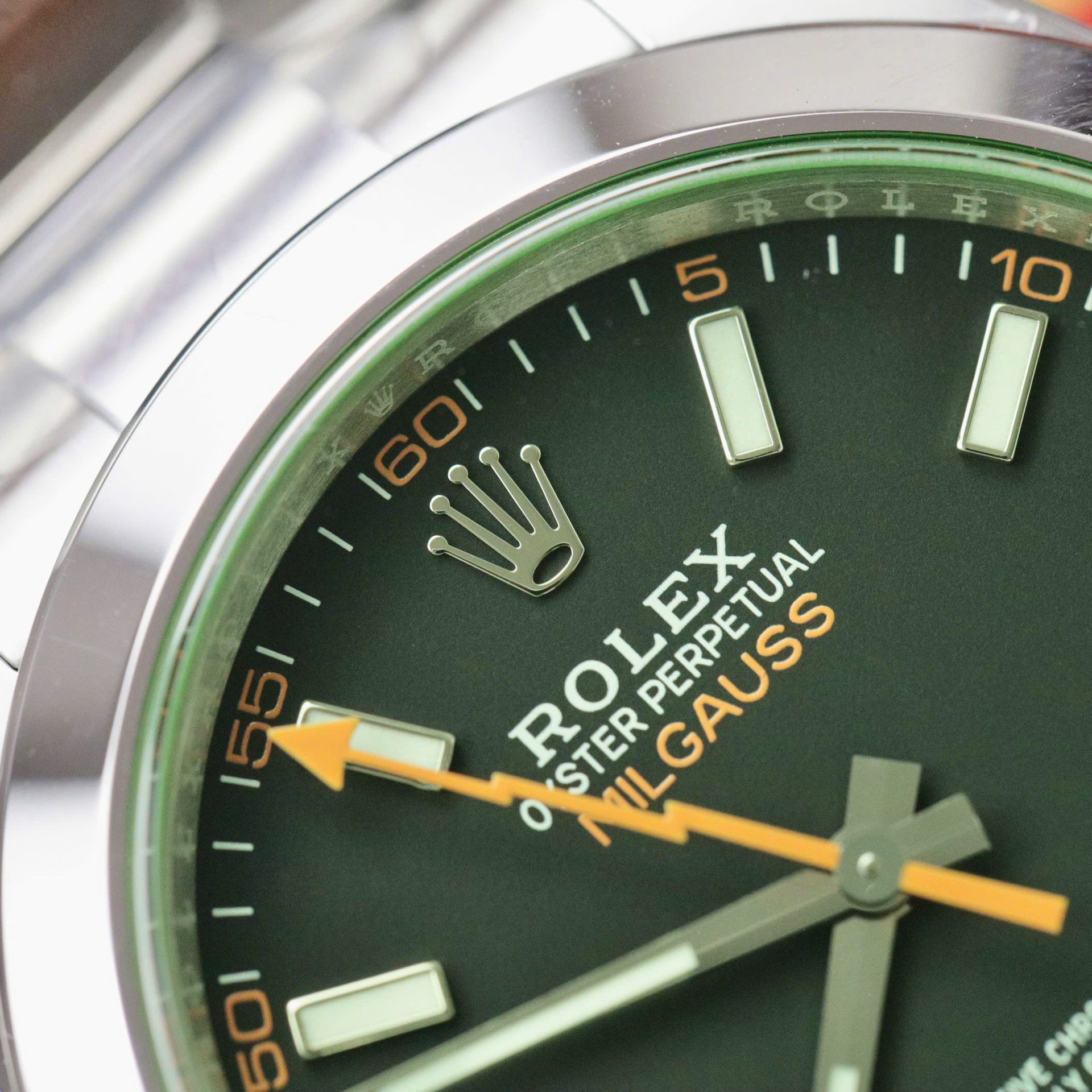 Rolex Milgauss 116400GV 904L Steel Black Dial Green Sapphire 40mm Oyster Super Clone