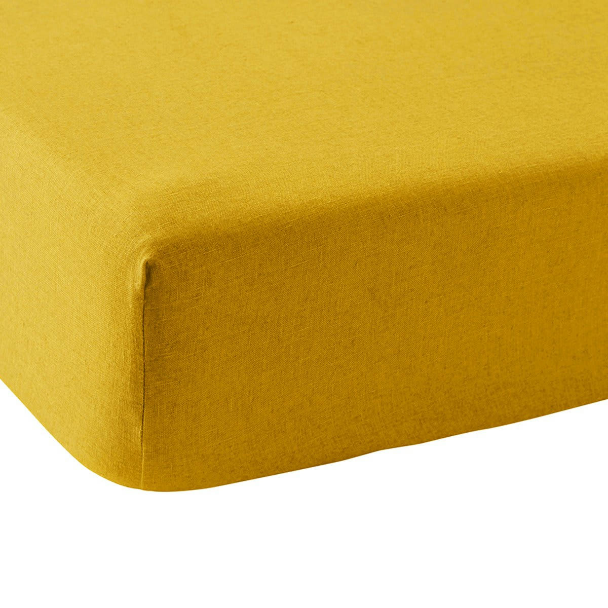 LIN LAVÉ LINA - Drap housse lin miel 180x200 cm