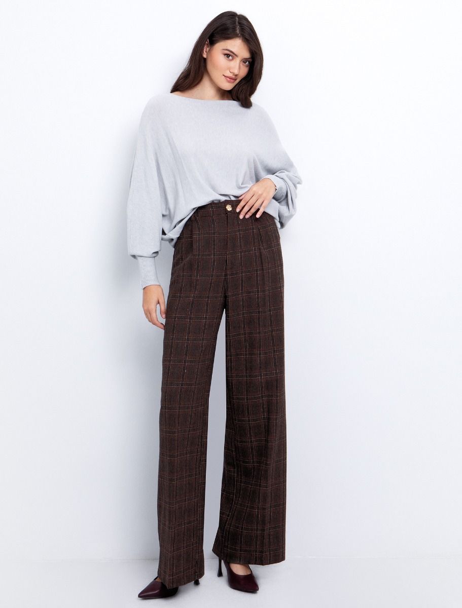 Πλεκτή μπλούζα ριχτή γραμμή