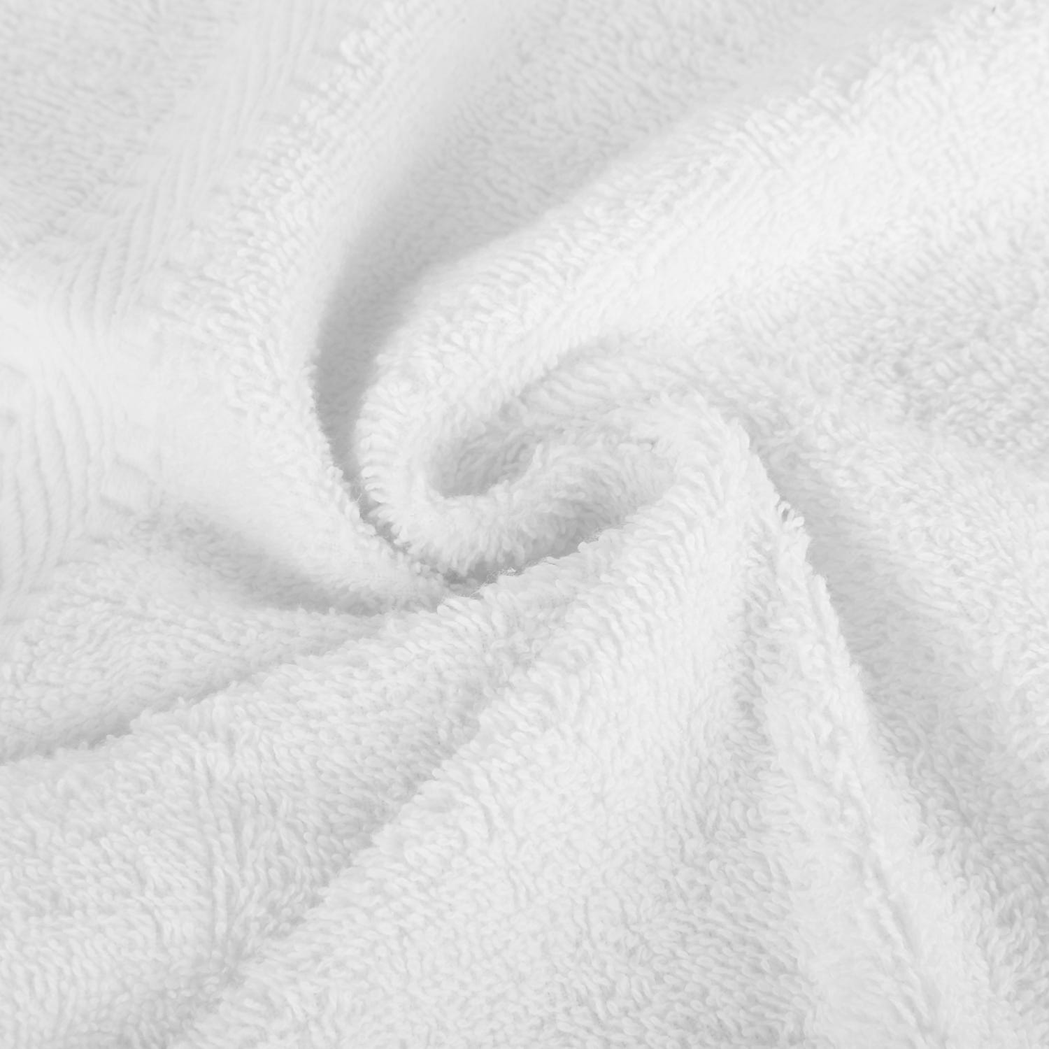 Set 2 lavette asciugamani cotone bianco 30x30 cm Basik