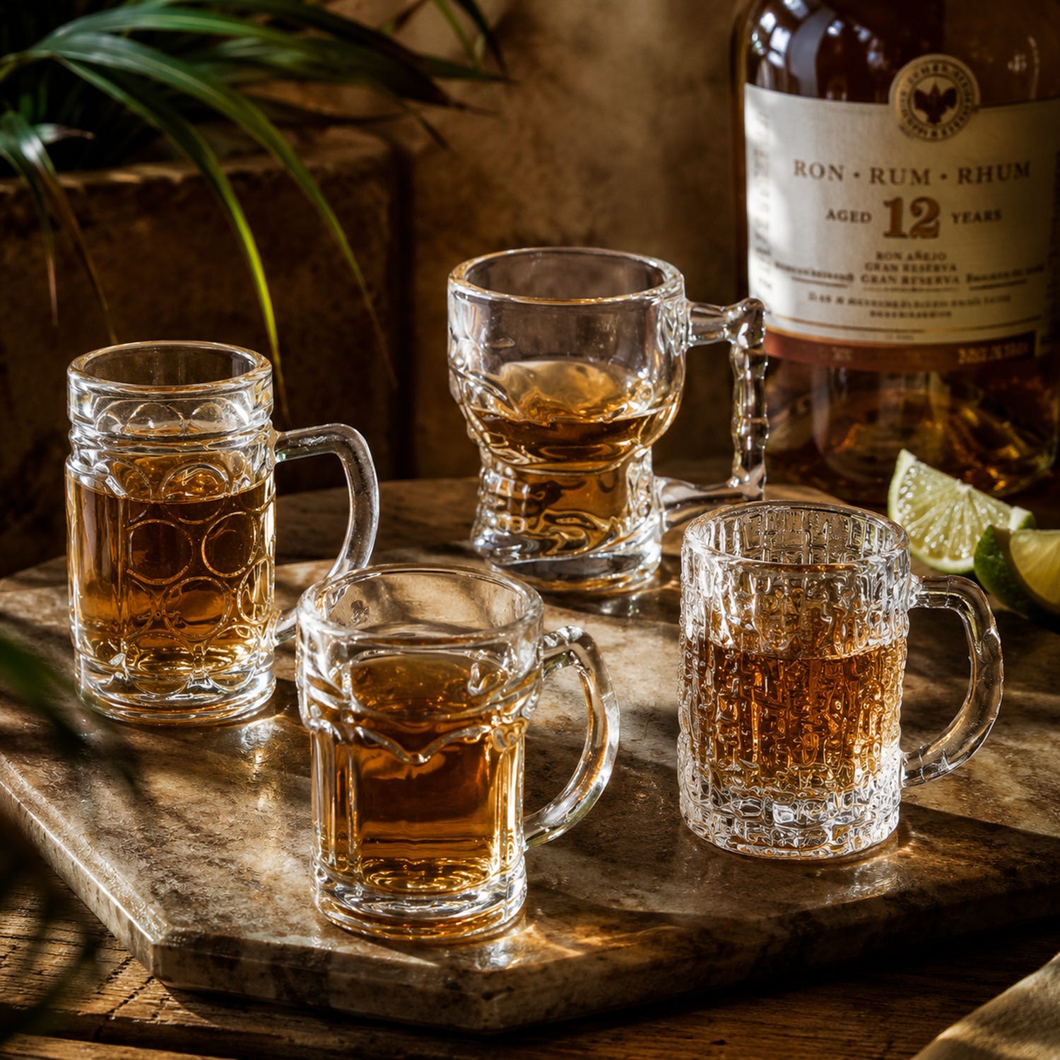 Set 4 bicchierini per liquore in vetro