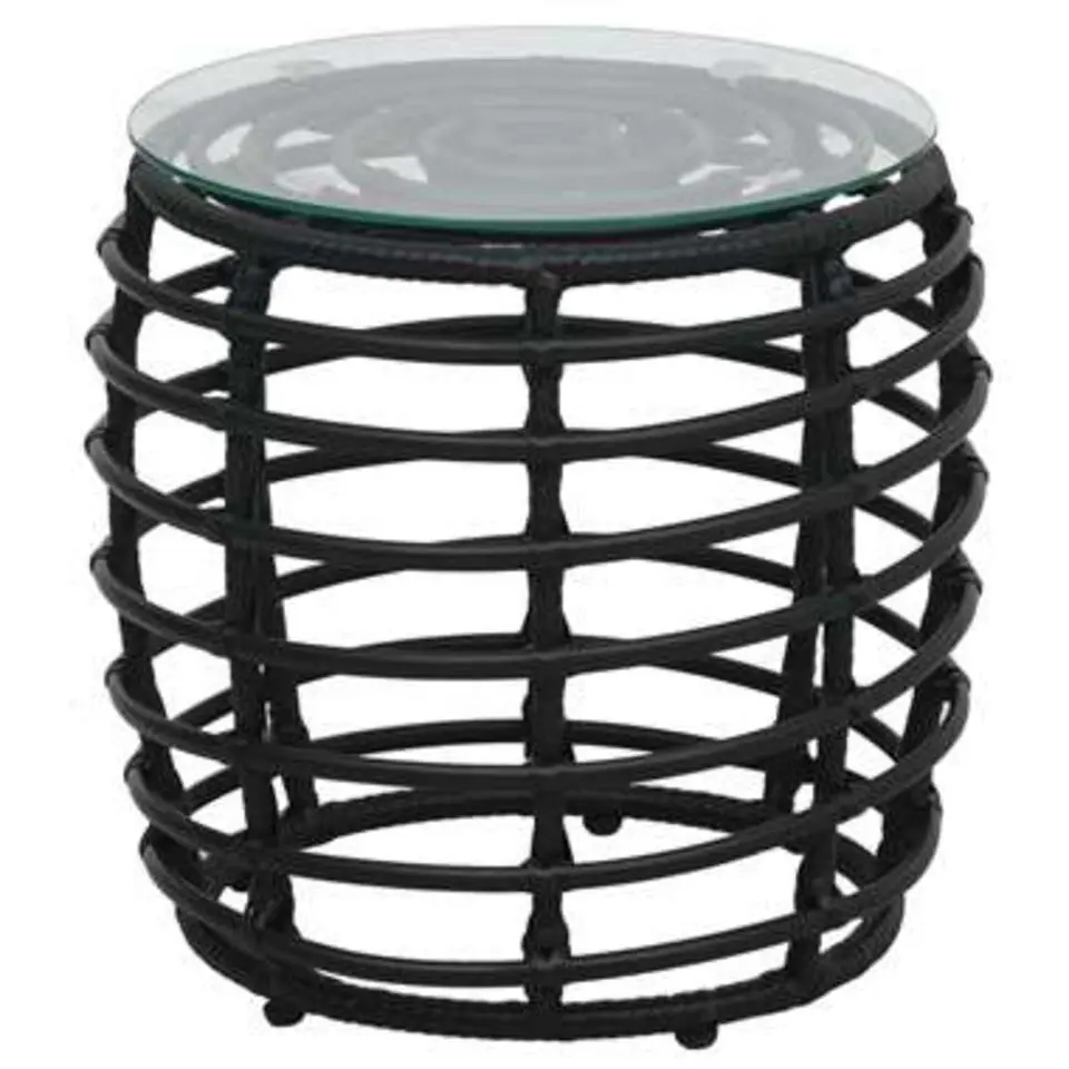 vidaXL - Bistroset - Zwart - Poly rattan