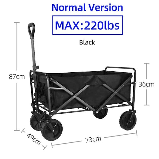 NNEOBA Collapsible Folding Beach Cart Heavy Duty Outdoor Wagon